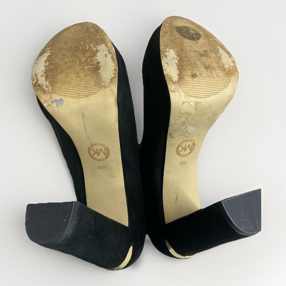 Michael Kors Women's Haven Boots Block Heel Platform Black Suede Size 9 M - Picture 8 of 10